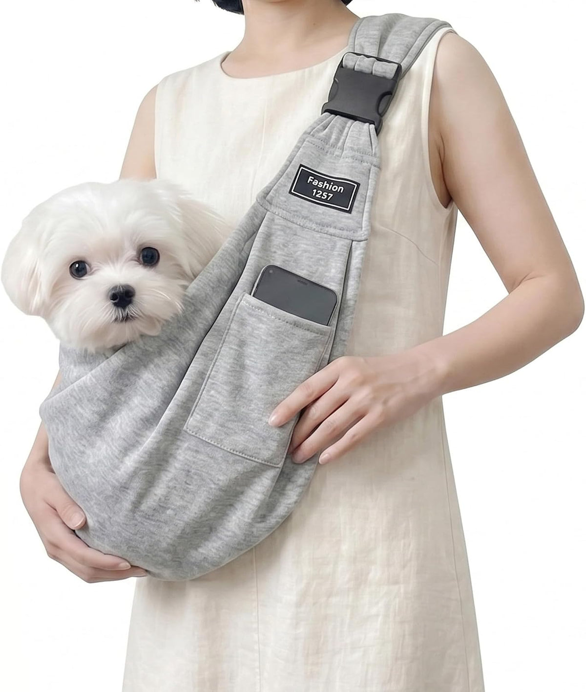 Riuja pink pet carrier bag folded for storage