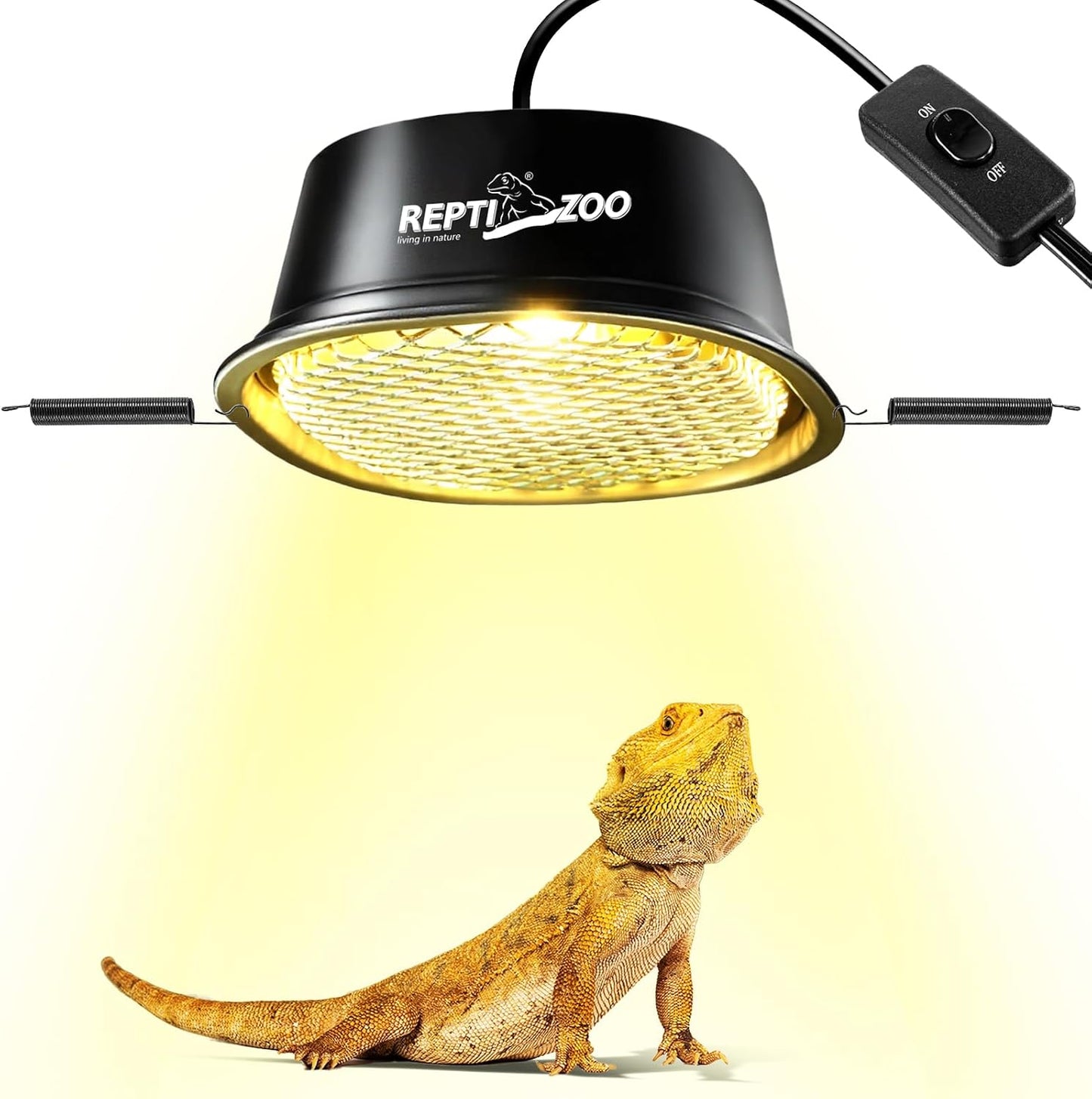 Repti Zoo G9 reptile heat lamp and light fixture combo kit front view packaging