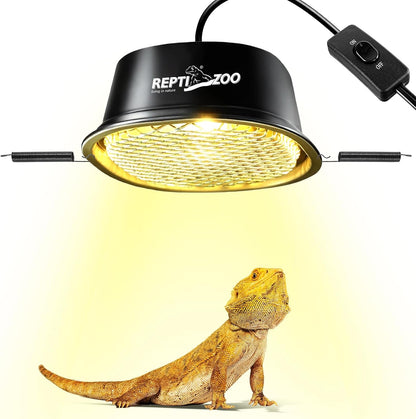 Repti Zoo G9 reptile heat lamp and light fixture combo kit front view packaging