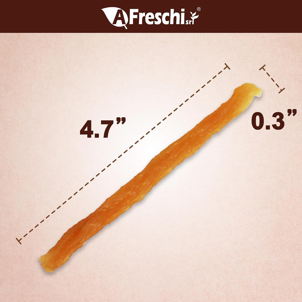 Close up of A Freschi Srl high protein chicken sticks