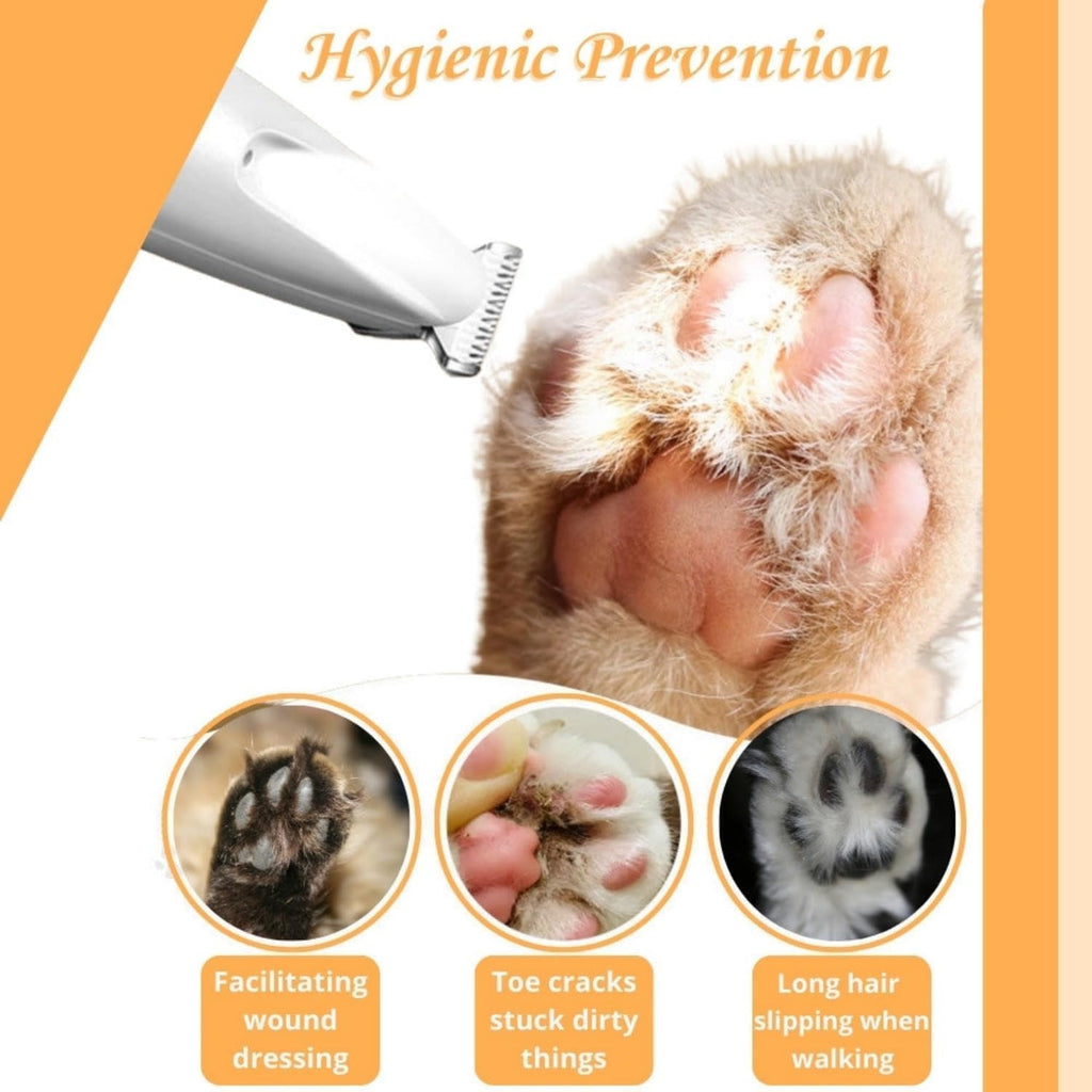 Low noise rechargeable pet shaver for cats paws and ears