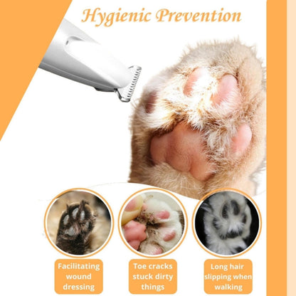 Low noise rechargeable pet shaver for cats paws and ears