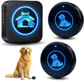Yoiilifee wireless dog doorbell with glowing touch button front view