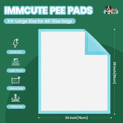 Value pack of fifty count extra large pet potty pads for floor protection.