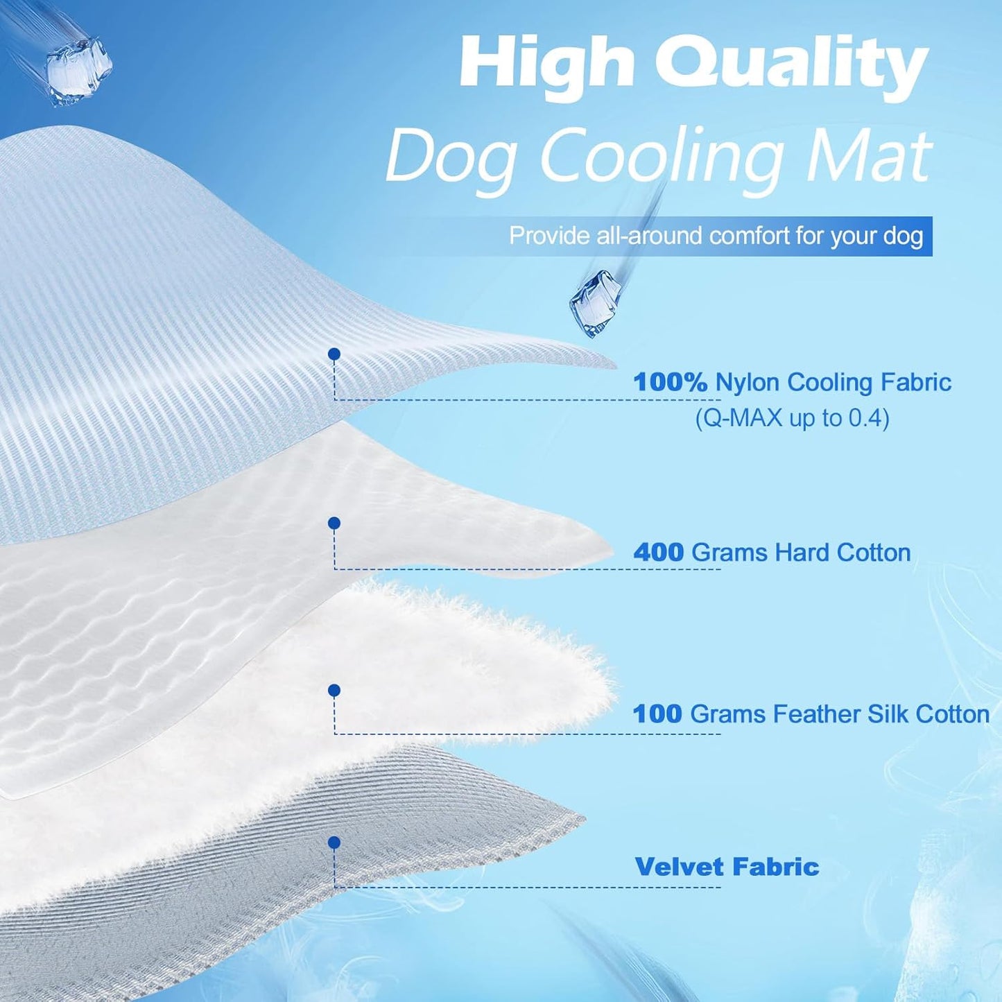 Tivray reversible pet mat cooling nylon side