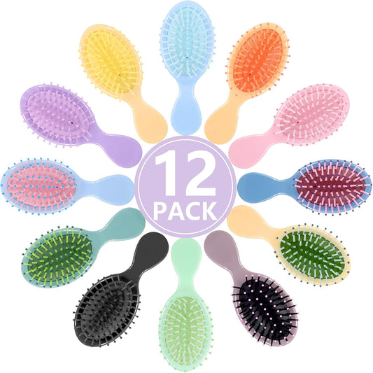 Phyyixs 12 pack mini detangling brushes front view