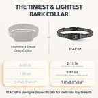 Close up of Elecane Teacup collar magnetic charging port