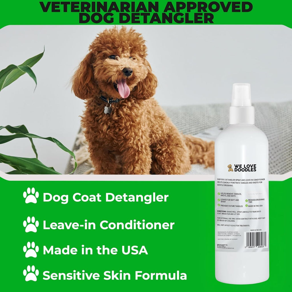 USA imported professional dematting spray for dogs with long fur and sensitive skin