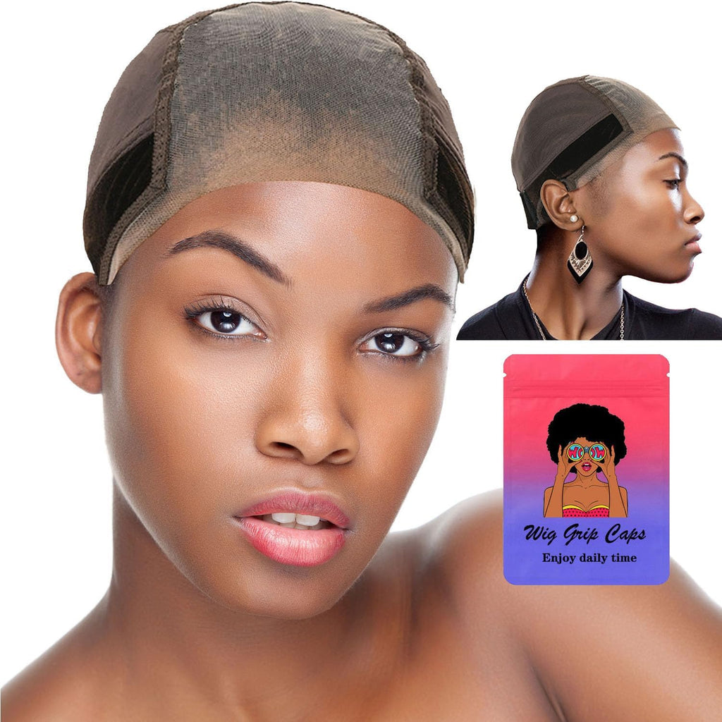 Ewaidi lace wig grip cap front view brown color