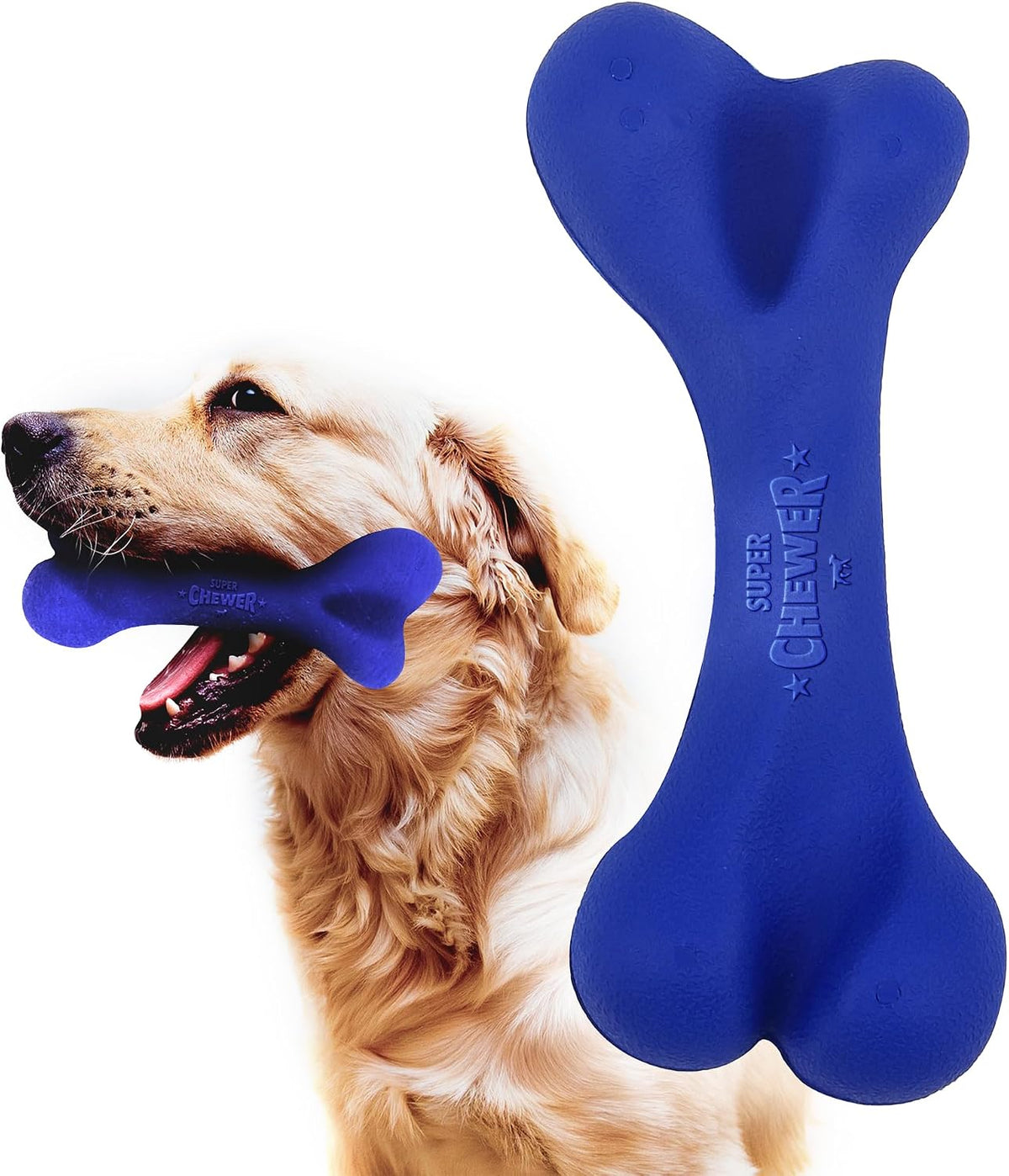 SuperChewer Tough Tug-of-War Flying Disc Toy | Lifetime Replacement | Strong Natural Rubber | Great Tug Disc Fetch Toy for Dogs | Ultra Durable Chew Toys for Aggressive Chewers | For All Breeds - Image 9