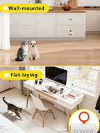 Flyspear indoor electric pet fence transmitter hanging on a room wall