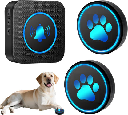 Yoiilifee Dog Door Bell For Potty Training front view and receiver