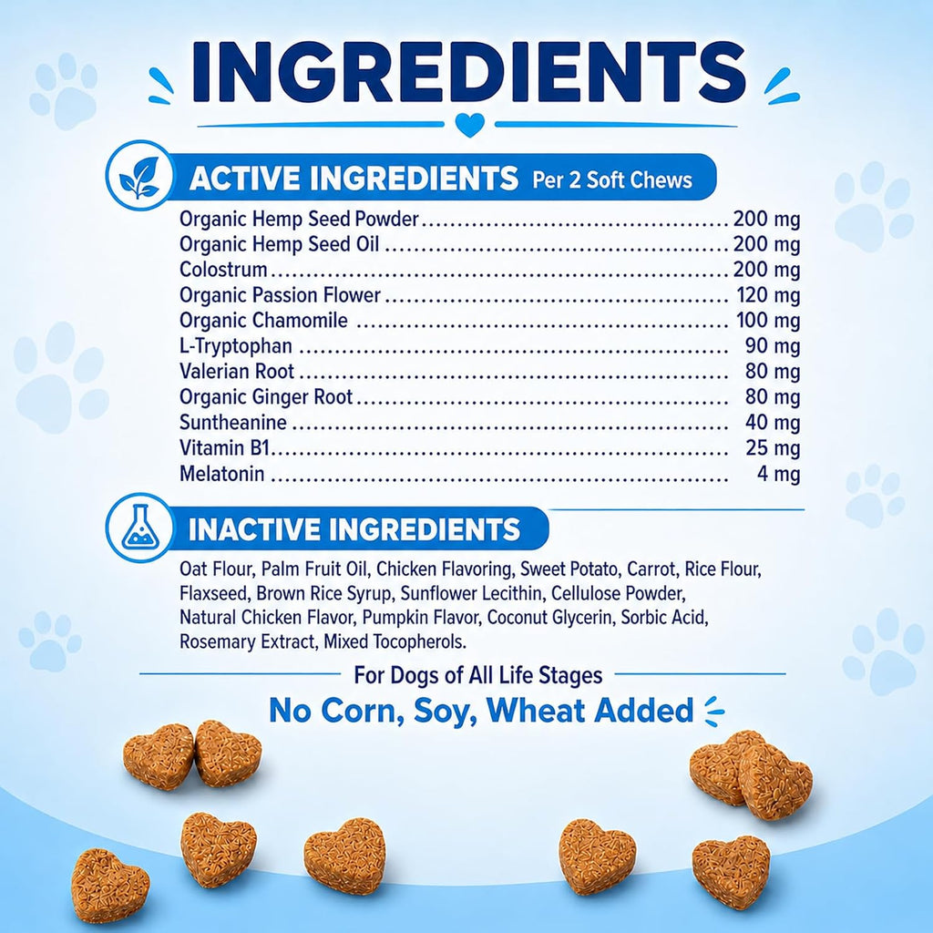 Ttlxrl premium imported dog relaxation treats jar top seal showcasing authentic quality