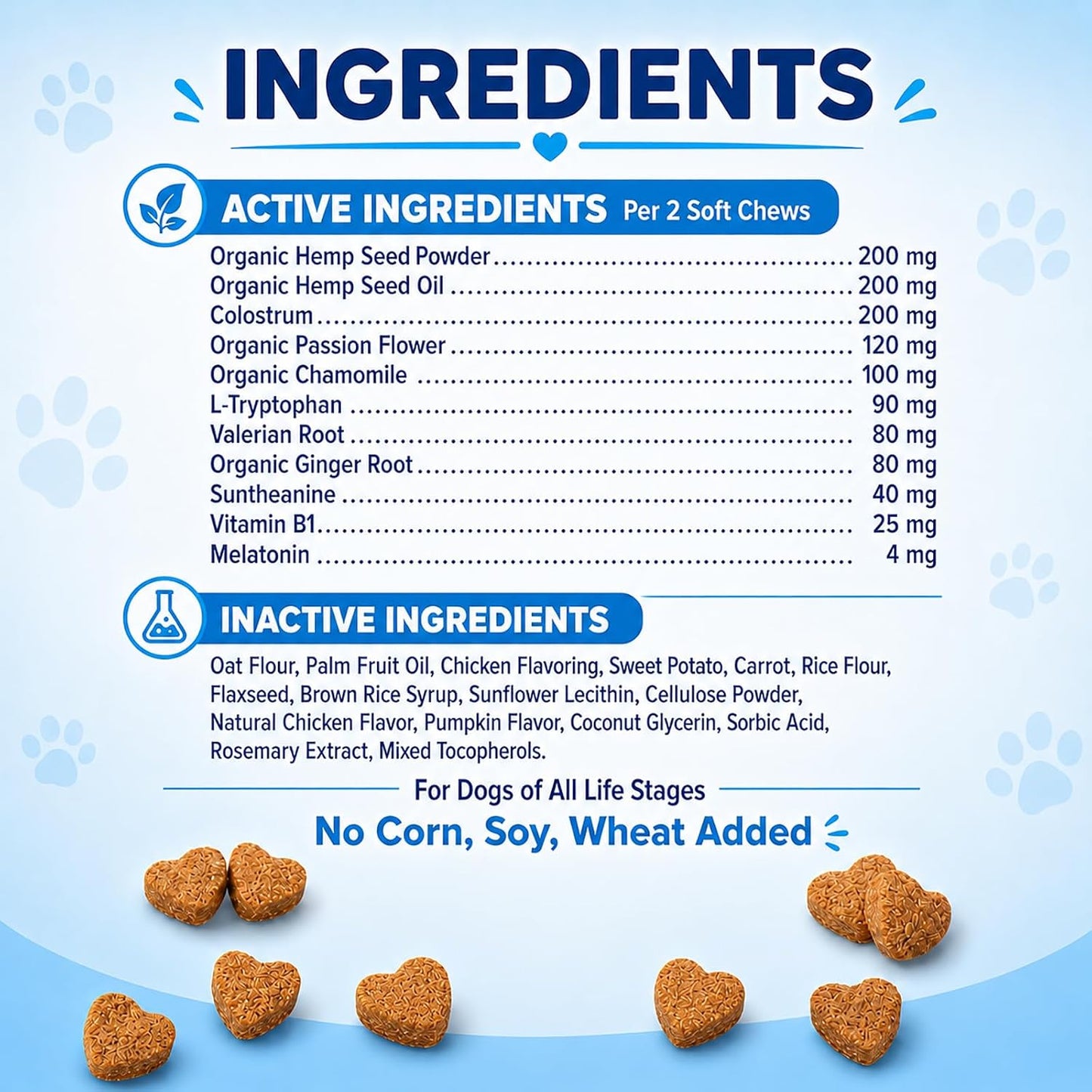 Ttlxrl premium imported dog relaxation treats jar top seal showcasing authentic quality