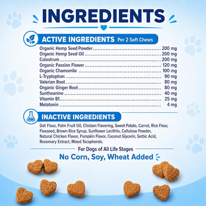 Ttlxrl premium imported dog relaxation treats jar top seal showcasing authentic quality