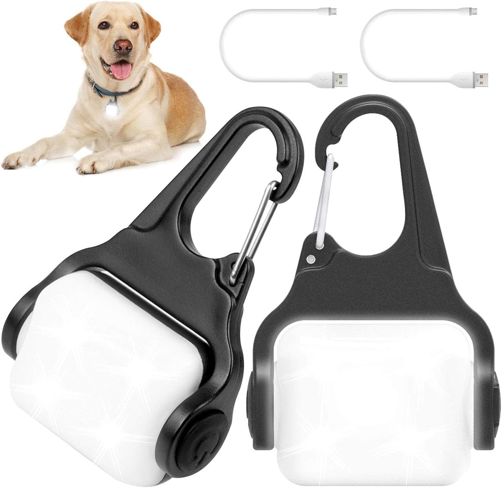 Multi-purpose LED safety indicator light attached to a running backpack for night visibility.