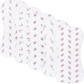 Sleepyturtle 5 pack muslin baby burp cloths front view