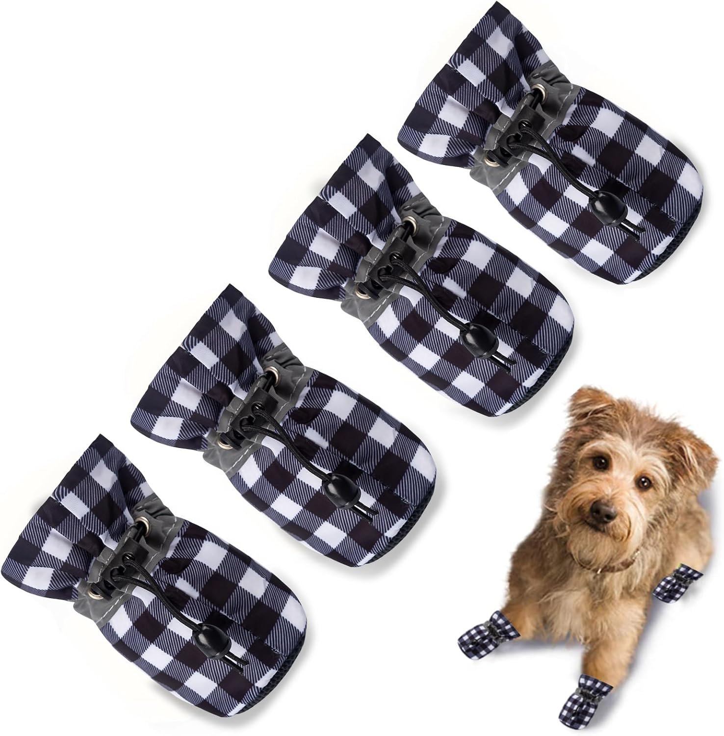 Dog Shoes for Hot Pavement, Summer Dog Boots & Paw Protector, Anti-Slip Sole Dog Booties with Reflective Straps Dog for Small Medium Dogs 4PCS (A-Pink, Size 3: 1.37"(Width)) - Image 15