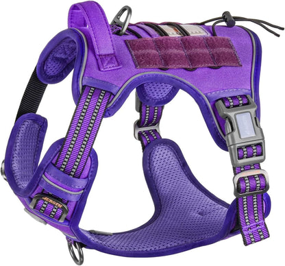Auroth Tactical Dog Harness for Large Dogs No Pull Adjustable Pet Harness Reflective K9 Working Training Easy Control Pet Vest Military Service Dog Harnesses Army Yellow L - Image 10