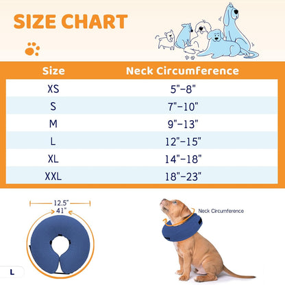 Lightweight comfortable dog surgery collar worn by a small puppy sleeping