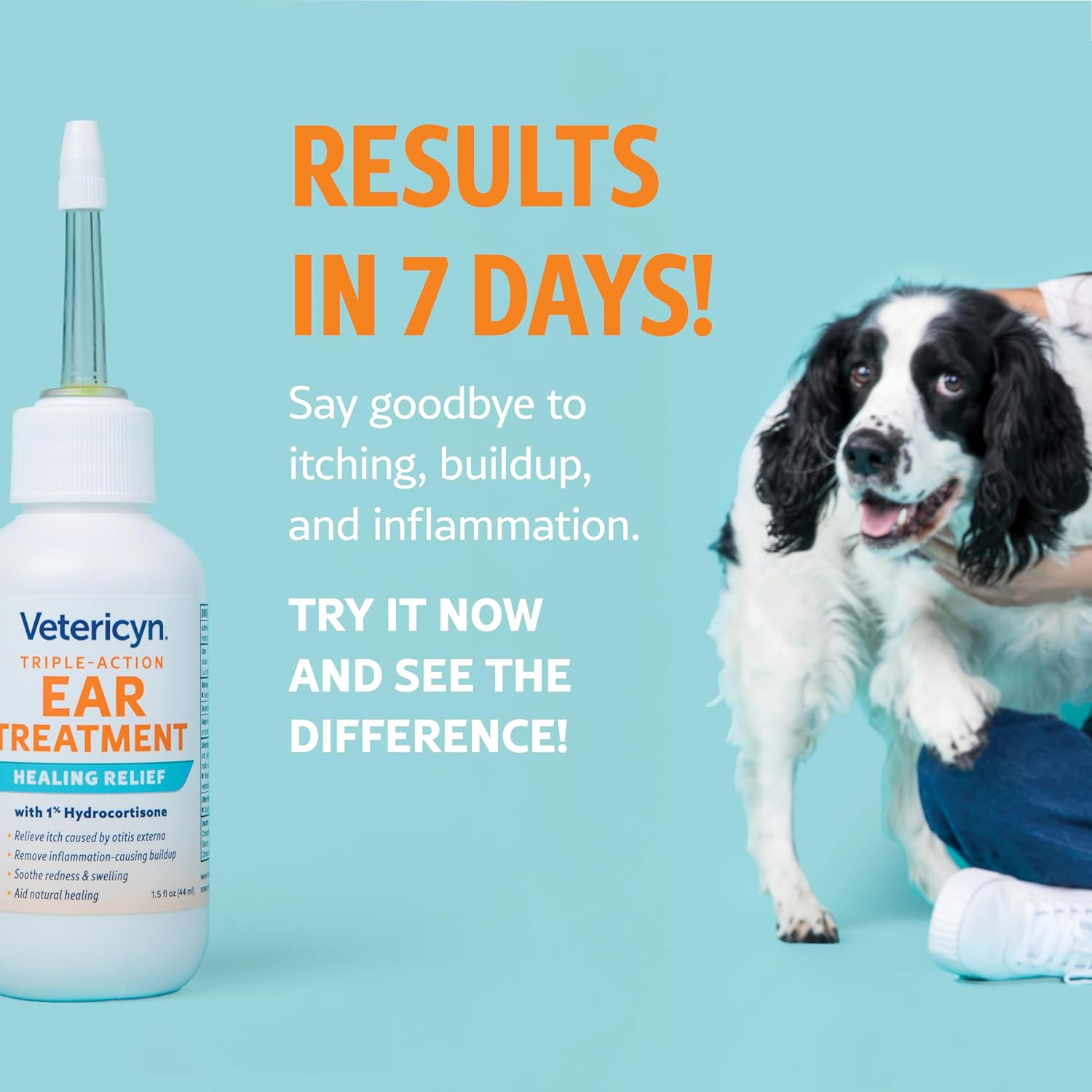 Vetericyn Triple-Action Ear Treatment for Dogs & Cats - 1% Hydrocortisone Ear Drops for Dog Ear Infection Relief - Fast Itch Relief & Healing with Otizyme Blend. 1.5 Ounce - Image 10