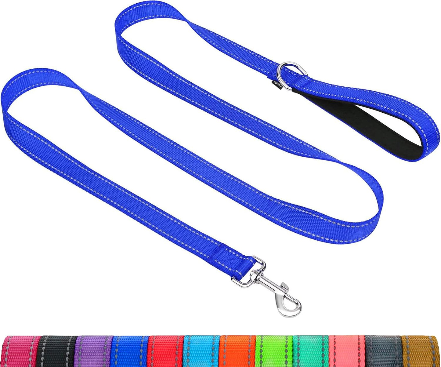 Taglory Dog Leash for Small Dogs, Double-Sided Reflective for Night Walking, Neoprene Padded Handle, 3/4 inch by 6 ft, Lightweight for Small Medium Breeds up to 30 lbs, Black - Image 12