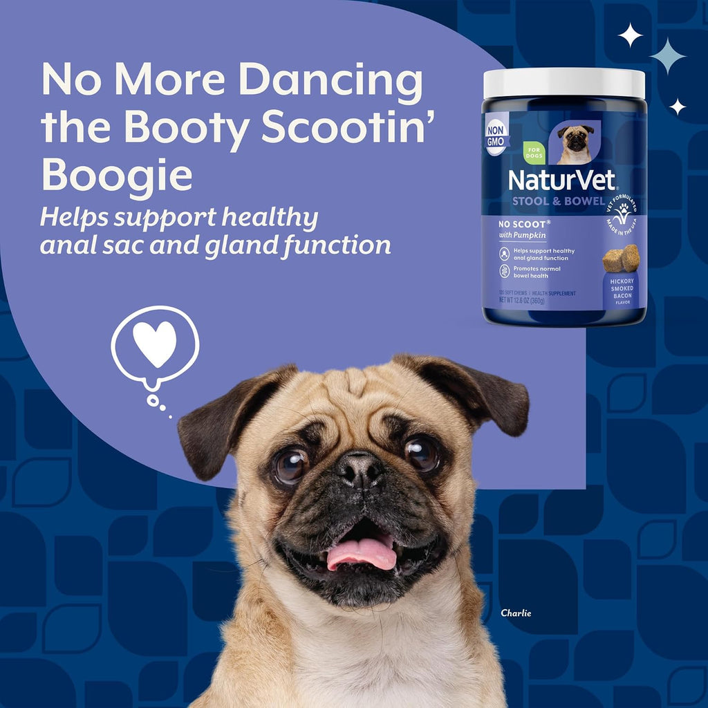 NaturVet No Scoot for Dogs with pumpkin label details