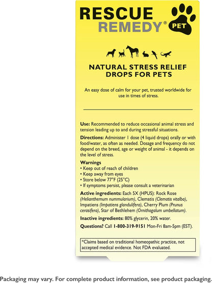 Safe plant based plant essence tincture for soothing nervous dogs and cats