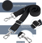 Gaitwin stretchy equine belly strap adjusted to its maximum forty two inch length on a white background