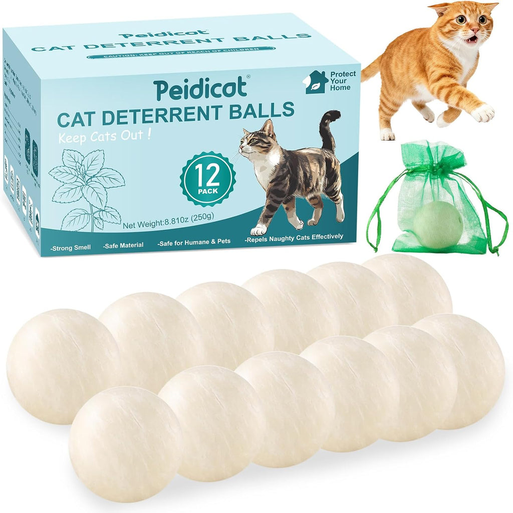 Peidicat natural cat repellent balls 12 pack front view