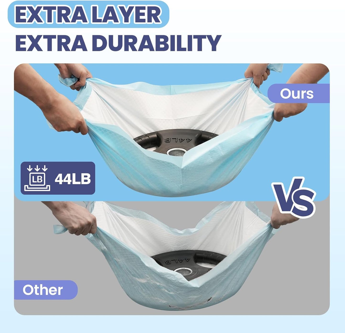 SCLOSE disposable potty pads seven layer leak proof protection demonstration