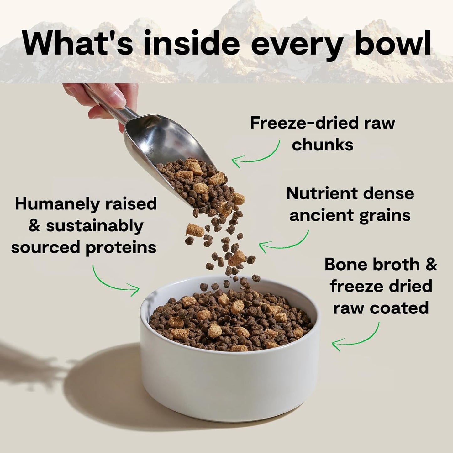Open Farm RawMix Ancient Grains Wild Ocean ingredient traceability information label view