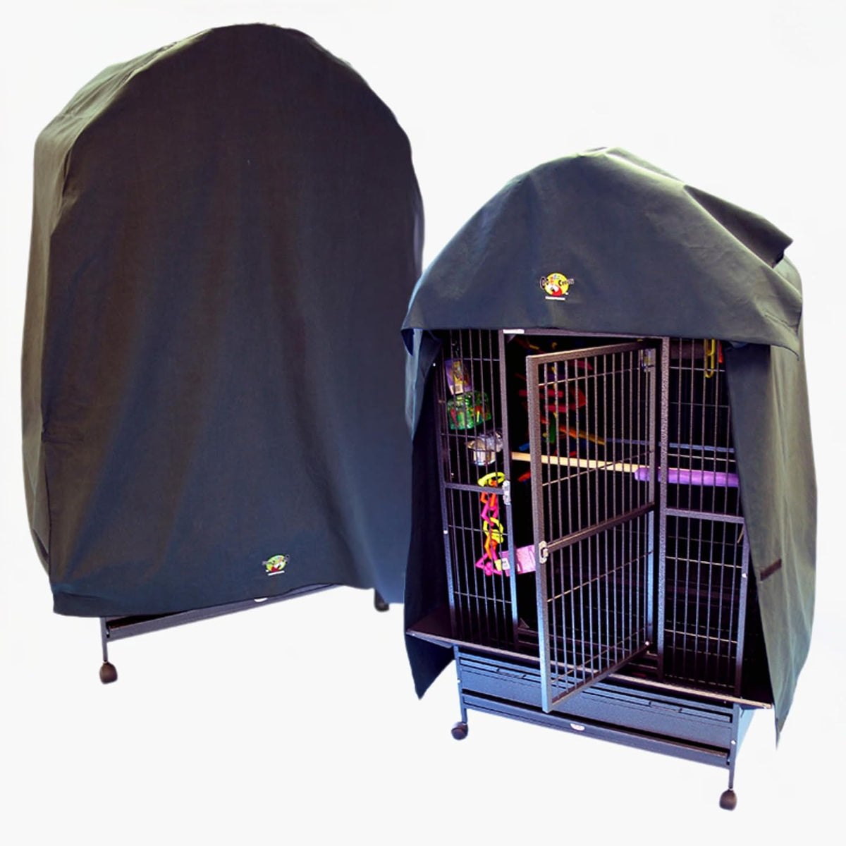 Bonka Bird Toys Cozzzy Cage Cover front view for dome top bird cages