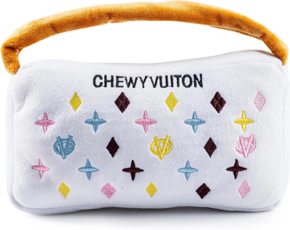 Haute Diggity Dog Chewy Vuiton Bone Plush Squeaky Dog Toy, Soft Durable Designer-Inspired Stuffed Puppy Chew Toys for Small & Medium Dogs, Machine-Washable (Tan Checker) Small - Image 13