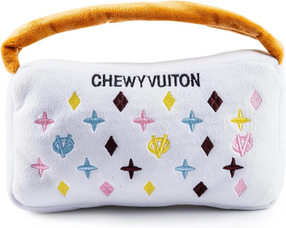 Haute Diggity Dog Chewy Vuiton Bone Plush Squeaky Dog Toy, Soft Durable Designer-Inspired Stuffed Puppy Chew Toys for Small & Medium Dogs, Machine-Washable (Tan Checker) Small - Image 13