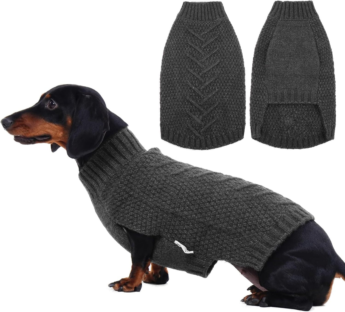 IECOii Extra Large Dog Sweater, XXXL Dog Sweater for Large Dogs Girl Boy, Xmas Pet Holiday Sweaters Large Size, Warm Doggy Christmas Knitwear Big Dogs Sweater for Labrador, Doberman, DarkGrey-3XL - Image 10
