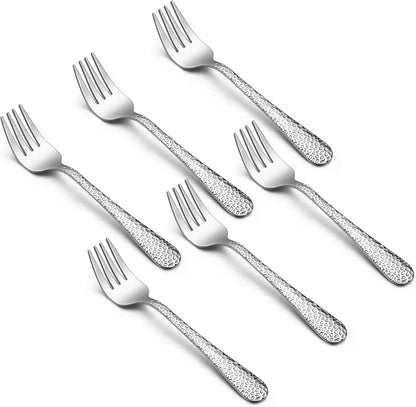 TeamFar stainless steel toddler forks set of 6 front view
