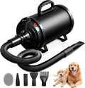 Blanlody high velocity dog hair dryer front view in black