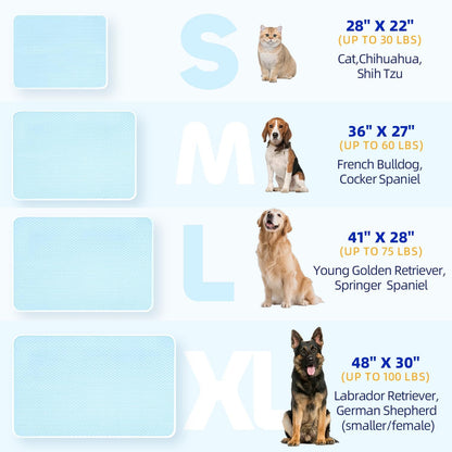 Gel free safe cooling pad for puppies showing the mesh fabric.