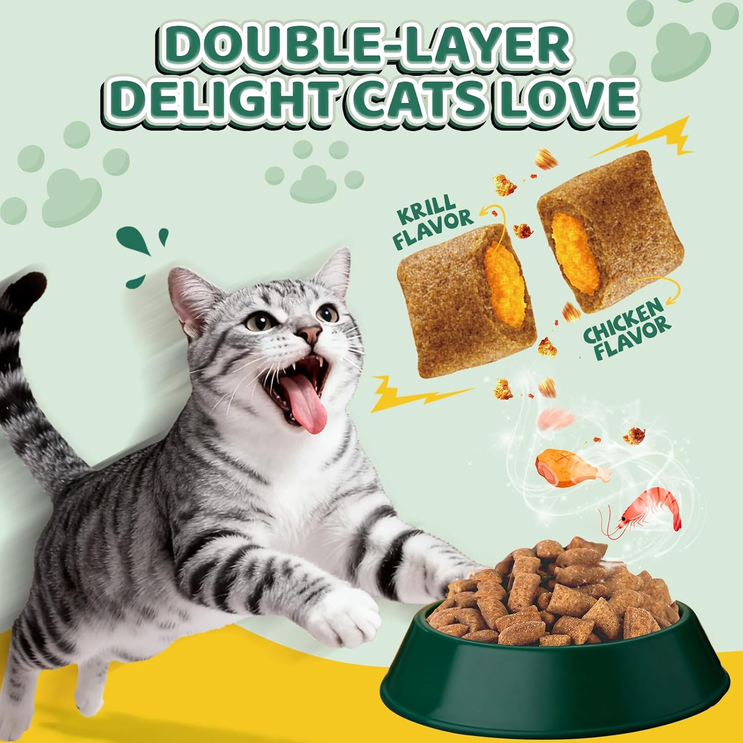 Cat flea chewables daily pet health supplement jar showcasing skin and coat support benefits.