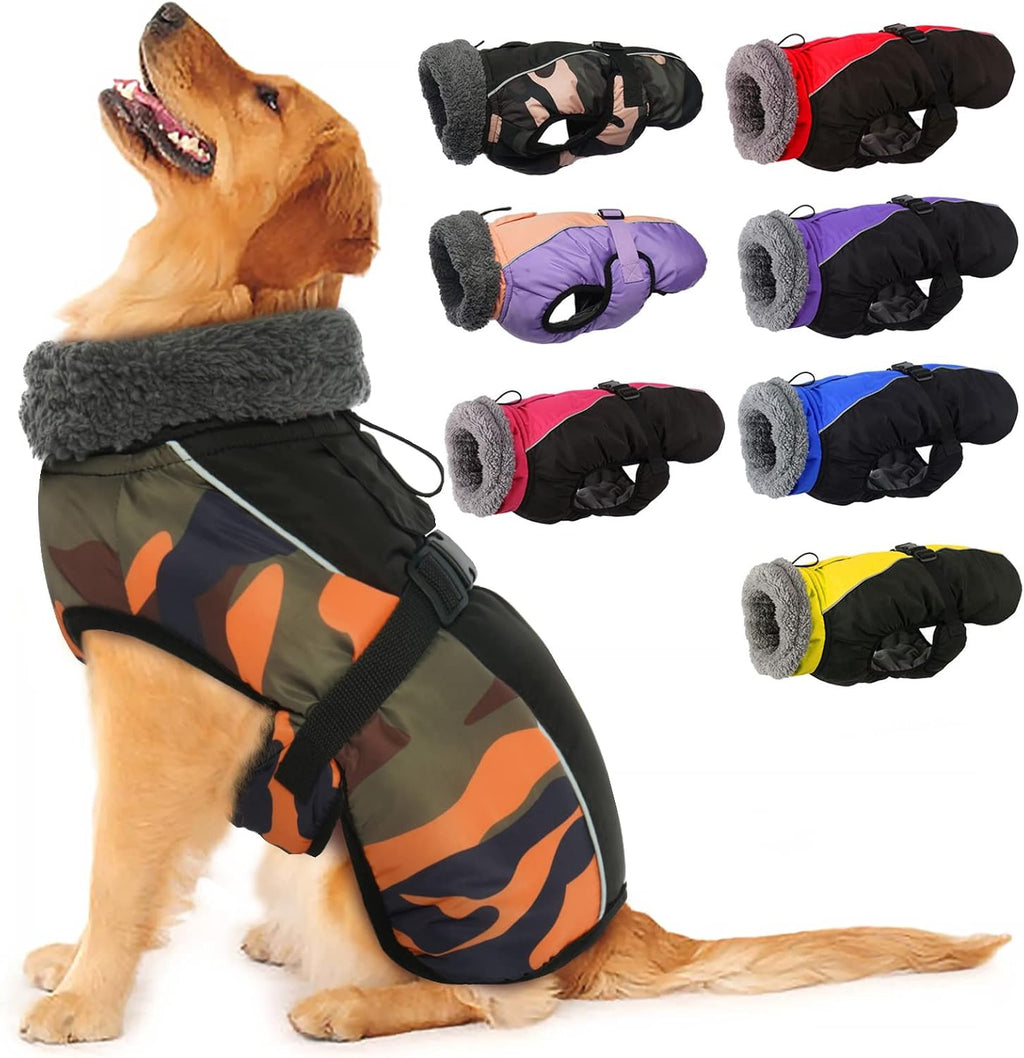 IECOii Extra Warm Dog Coat - Reflective Adjustable Jacket With Buckle Fleece Turtleneck for Cold Weather - Soft Winter Coat for Small Medium Extra Large Dogs - Image 9