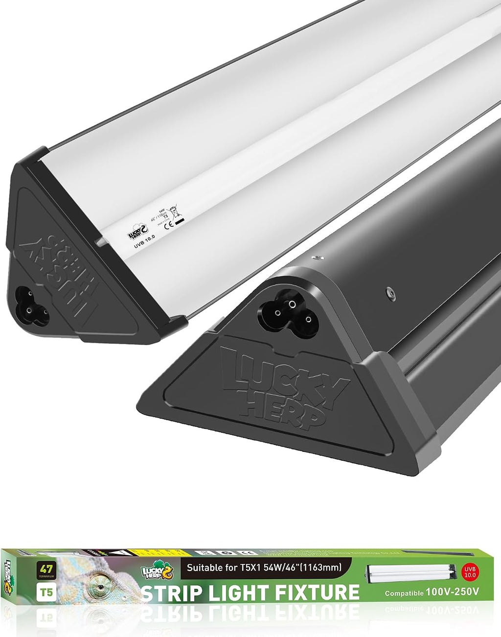 LUCKY HERP T5 Reptile Light Fixture Combo Kit 24W (New Upgrade), UVB Reptile Light Fixture with Desert UVB 10.0 22" Fluorescent Tube, UVA UVB Reptile Light for Lizard, Bearded Dragon, Tortoise - Image 13