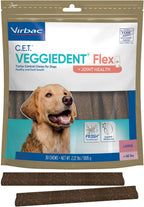 Virbac C.E.T.(R) VEGGIEDENT(R) Flex Tartar Control Chews for Dogs - Multifunctional to Support Joint Health, VOHC Approved - Small 11-22lbs - Image 9