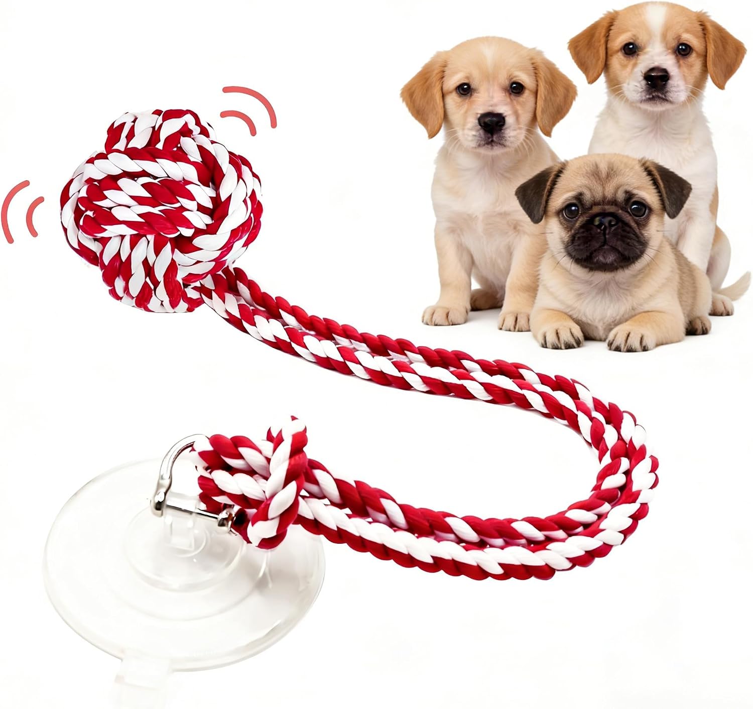 Interactive Dog Toys to Keep Them Busy, Tug of War, Dog Enrichment Toys for Aggressive Chewers, Puppy Teething Toys,Durable Rope & Chew Ball, Indoor Toys Small DogsRainbow - Image 9