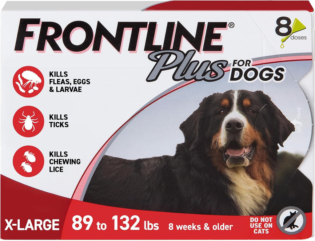 FRONTLINE Plus Flea & Tick Spot Treatment for X-Large Breed Dogs 89-132 lbs. (Red) Count of 3 - Image 10