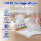 Deodorizing pet wipes with lavender oil and vitamin E for sensitive skin.