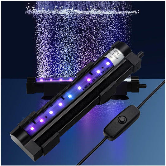 DaToo submersible aquarium light six inch front view showing color changing LED beads