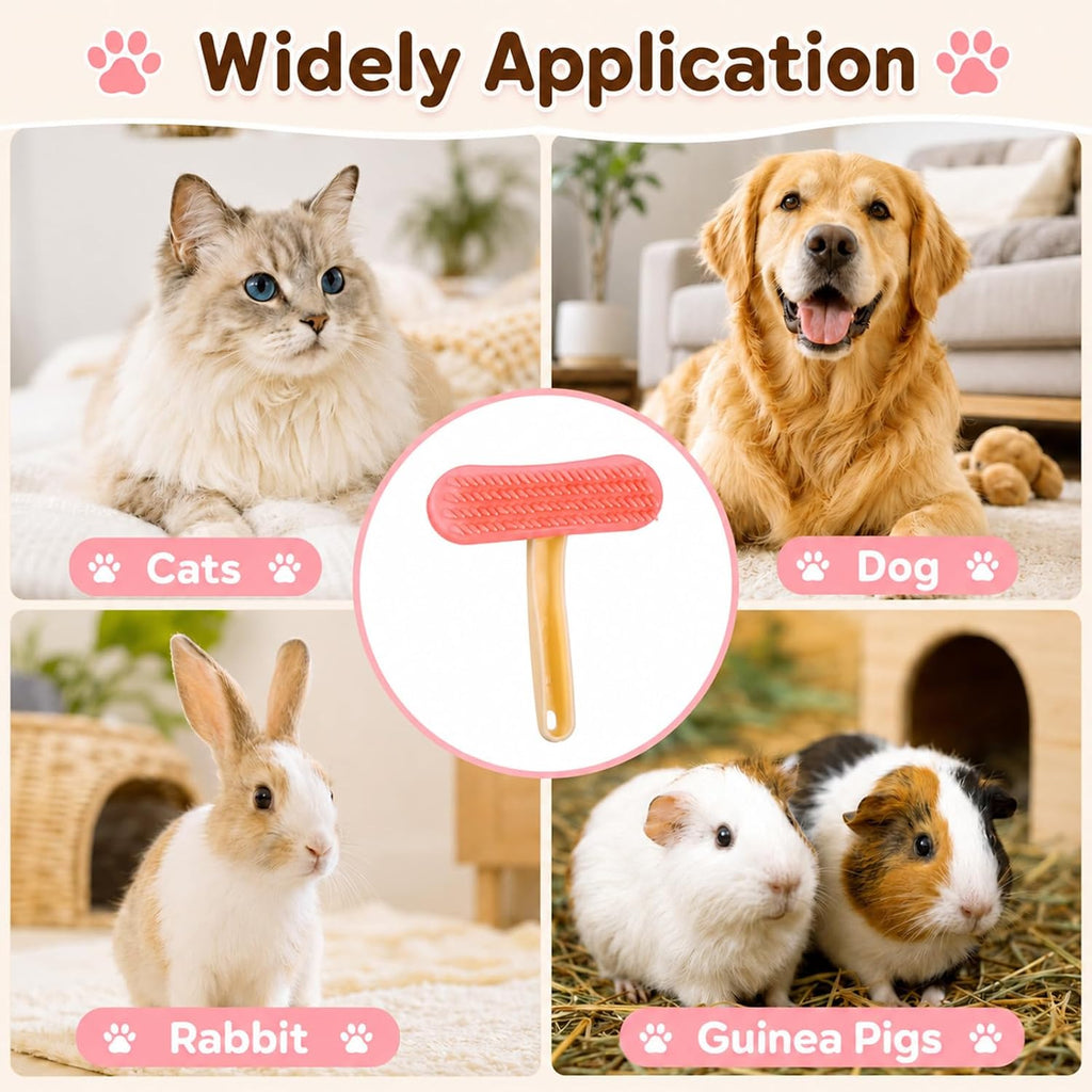 Compact and lightweight pet comb set for professional home grooming of sensitive small animals