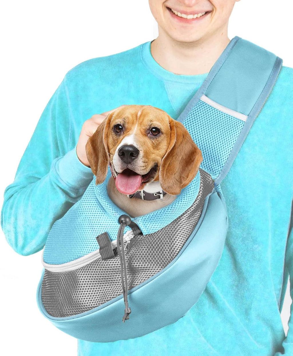 Cuddlissimo! Pet Sling Carrier - Carefully Sized for Teacup & Toy Breed Puppies & Cats (Under 6lb) - Soft Pouch for Small Dogs, Yorkies, Chihuahuas - Ideal for Hands-Free Travel & Walks (Pink) - Image 10