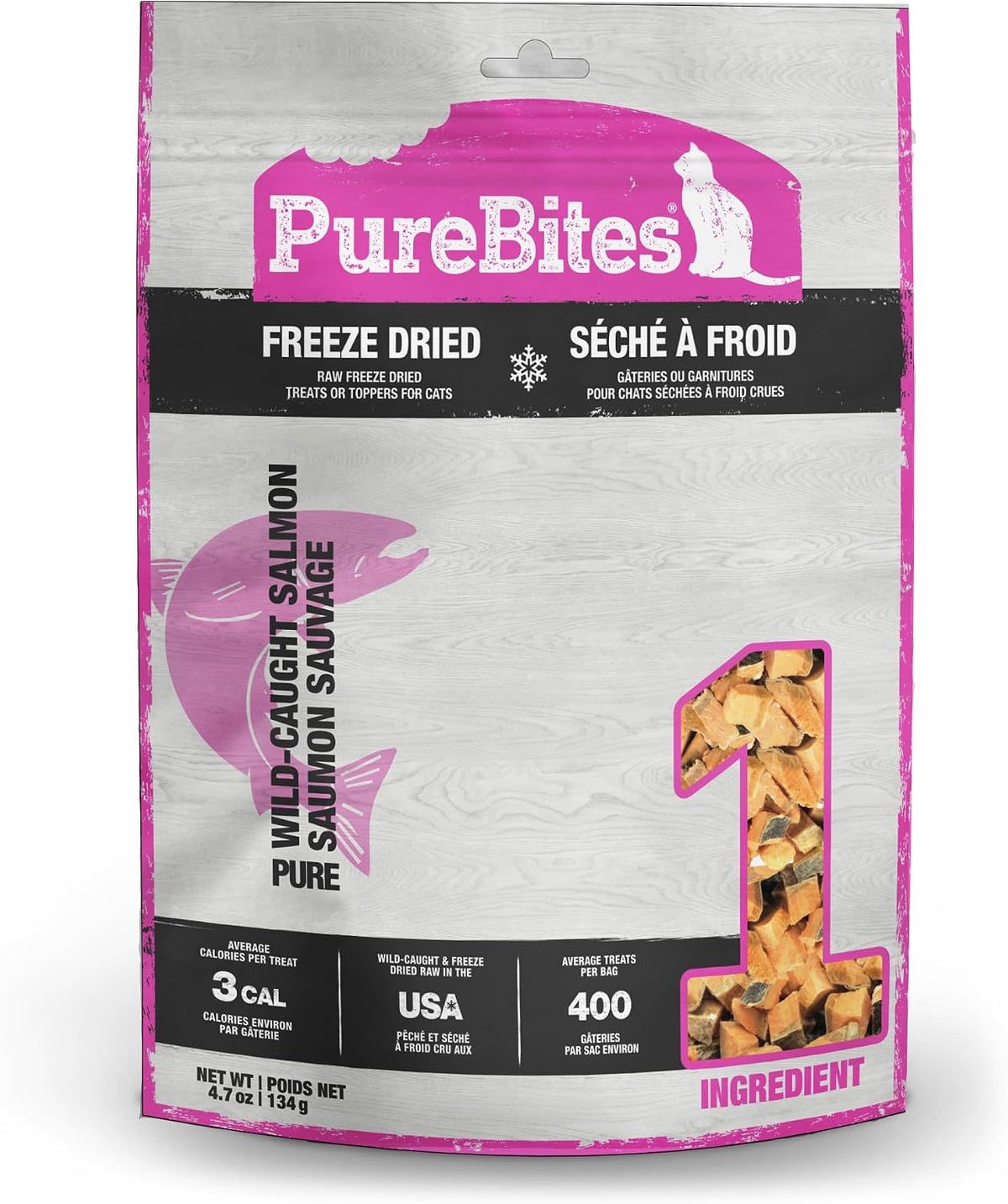 PureBites Freeze Dried Salmon Cat Treats 57g | 1 Ingredient | Made in USA (Packaging May Vary) - Image 11
